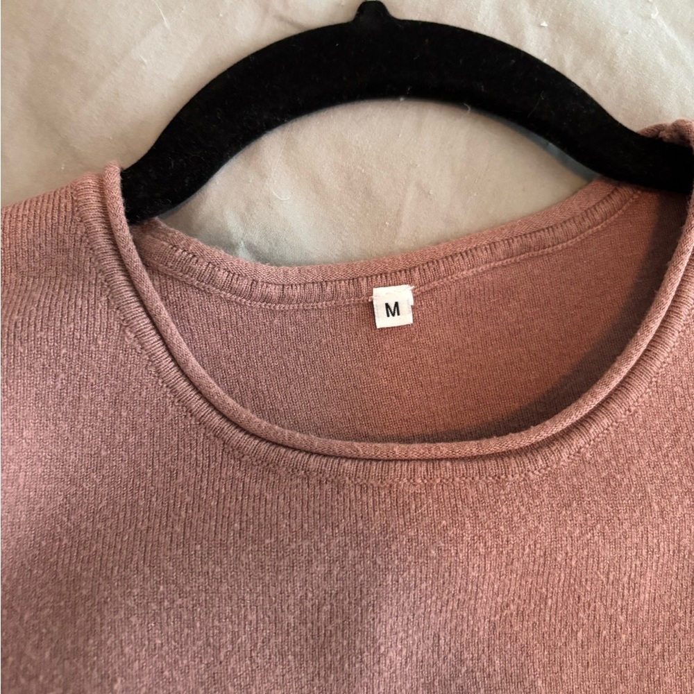 Textured Knit Two-Piece Set in Dusty Rose - Picture 2 of 12